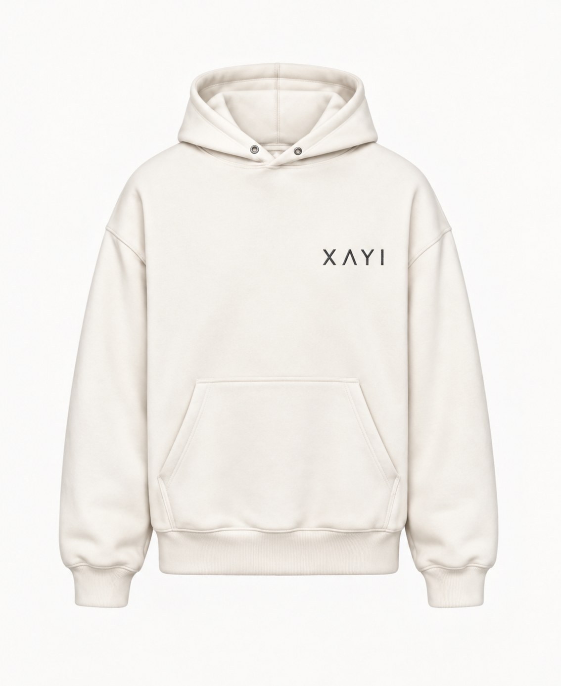 XAYI Core Hoodie i off-white med logo